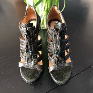 🍄L.A.M.B zipper cage Stiletto🍄